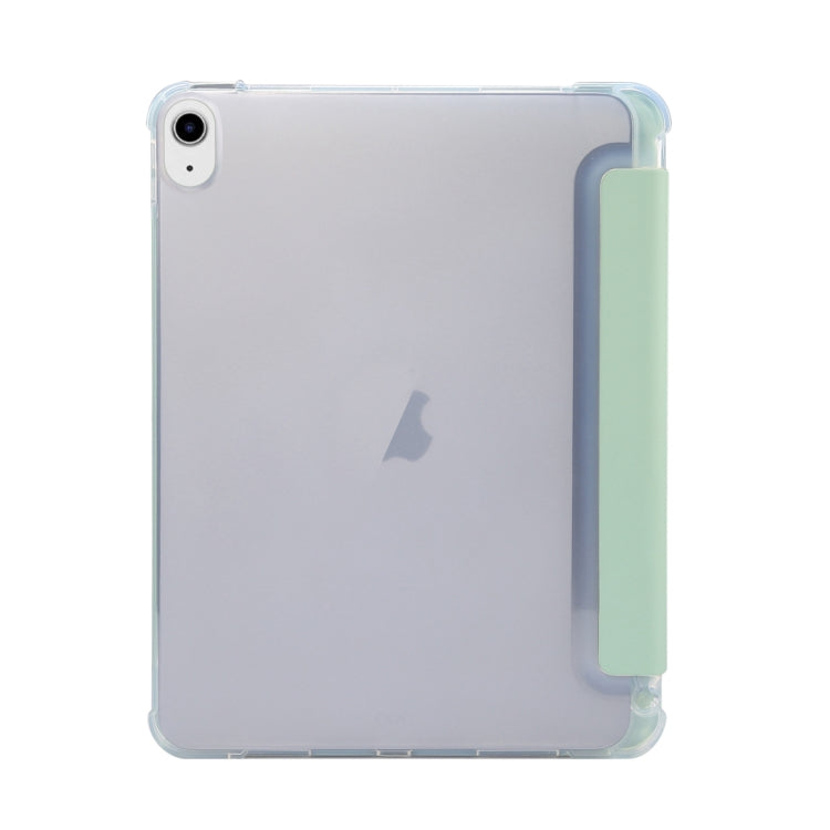 For iPad Air 11 2024 3-folding Electric Pressed Skin Texture Leather Tablet Case(Green) - iPad Air 11 2024 Cases by buy2fix | Online Shopping UK | buy2fix