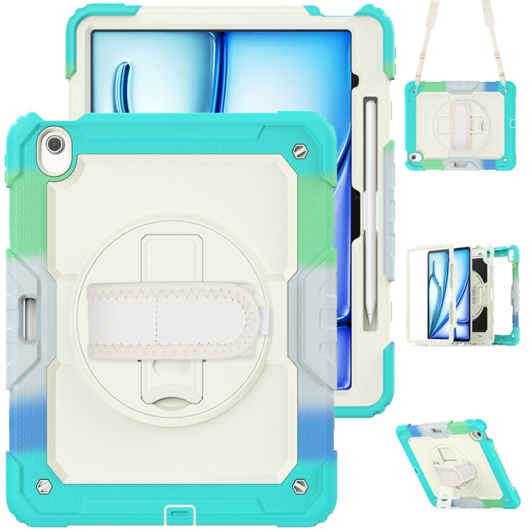 For iPad Air 13 2024 Silicone + PC Tablet Protective Case(Rainbow Blue) - iPad Air 13 2024 Cases by buy2fix | Online Shopping UK | buy2fix