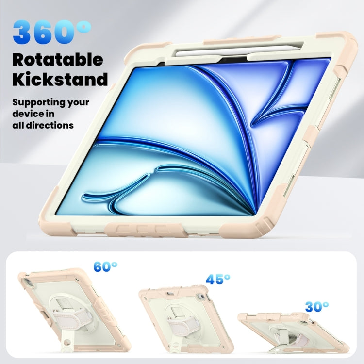 For iPad Air 13 2024 Silicone + PC Tablet Protective Case(Cream+Rose Gold) - iPad Air 13 2024 Cases by buy2fix | Online Shopping UK | buy2fix