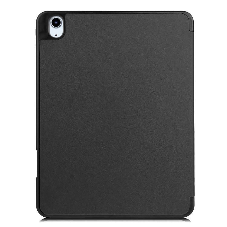 For iPad Air 11 2024 Custer TPU Pure Color 3-Fold Holder Smart Leather Tablet Case(Black) - iPad Air 11 2024 Cases by buy2fix | Online Shopping UK | buy2fix