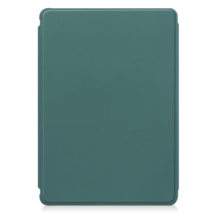 For iPad Air 11 2024 Transparent Rotation Smart Leather Tablet Case with Keyboard(Dark Green) - iPad Air 11 2024 Cases by buy2fix | Online Shopping UK | buy2fix