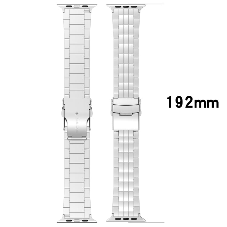 For Apple Watch Ultra 49mm Armor 5-bead Titanium Watch Band(Silver) - Watch Bands by buy2fix | Online Shopping UK | buy2fix