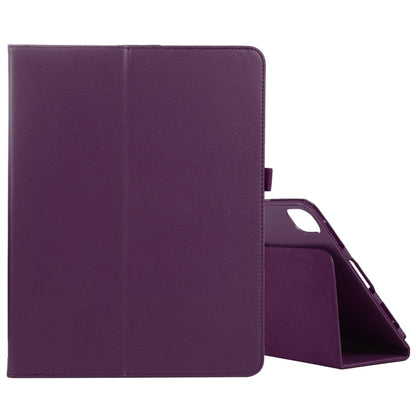 For iPad Pro 13 2024 Litchi Texture Solid Color Leather Tablet Case(Purple) - iPad Pro 13 2024 Cases by buy2fix | Online Shopping UK | buy2fix