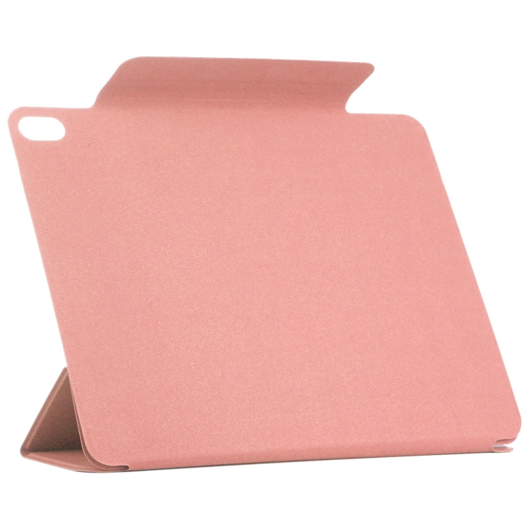 For iPad Air 11 2024 Double-sided Clip Fixed Buckle Magnetic PU Leather Smart Tablet Case(Pink) - iPad Air 11 2024 Cases by buy2fix | Online Shopping UK | buy2fix