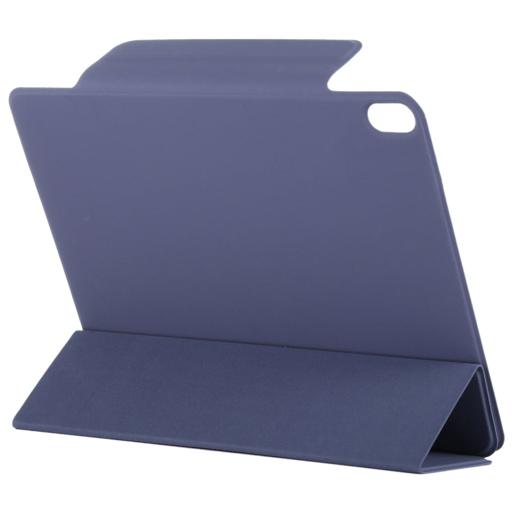 For iPad Air 13 2024 Double-sided Clip Fixed Buckle Magnetic PU Leather Smart Tablet Case(Dark Blue) - iPad Air 13 2024 Cases by buy2fix | Online Shopping UK | buy2fix