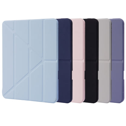 For iPad Air 11 2024 Deformation Transparent Acrylic Leather Tablet Case(Lavender Grey) - iPad Air 11 2024 Cases by buy2fix | Online Shopping UK | buy2fix