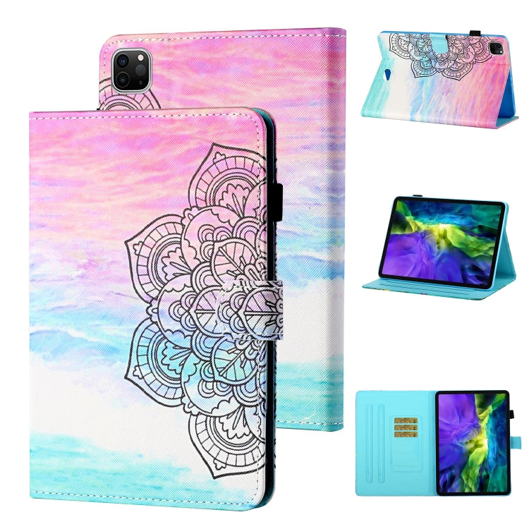 For iPad Pro 11 2024 Coloured Drawing Stitching Smart Leather Tablet Case(Colorful Mandala) - iPad Pro 11 2024 Cases by buy2fix | Online Shopping UK | buy2fix