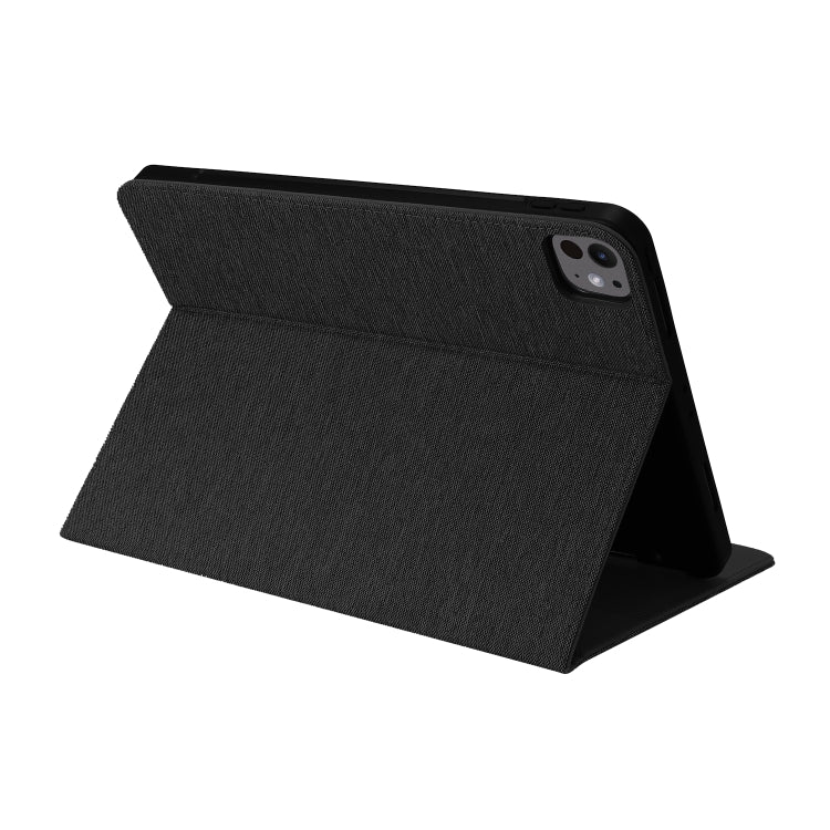 For iPad Air 11 2024 Fabric Leather Tablet Case(Black) - iPad Air 11 2024 Cases by buy2fix | Online Shopping UK | buy2fix