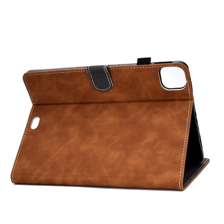 For iPad Pro 11 2024 Cowhide Texture Tablet Leather Smart Case(Brown) - iPad Pro 11 2024 Cases by buy2fix | Online Shopping UK | buy2fix