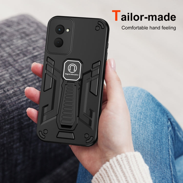 For Motorola Moto G Power 2024 Shockproof Holder Phone Case(Black) - Motorola Cases by buy2fix | Online Shopping UK | buy2fix