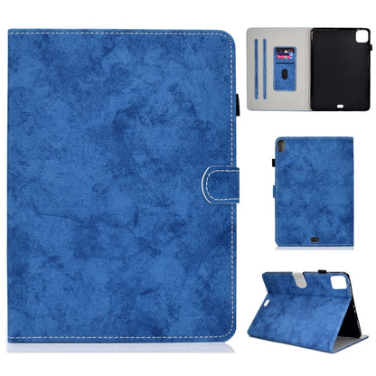 For iPad Pro 11 2024 Marble Style Cloth Texture Smart Leather Tablet Case(Blue) - iPad Pro 11 2024 Cases by buy2fix | Online Shopping UK | buy2fix