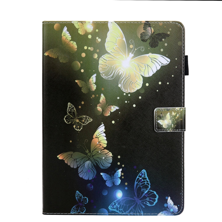 For iPad Pro 11 2024 Colored Drawing Leather Smart Tablet Case(Gold Butterflies) - iPad Pro 11 2024 Cases by buy2fix | Online Shopping UK | buy2fix