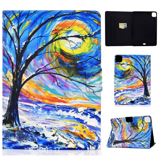 For iPad Pro 11 2024 Voltage Colored Drawing Smart Leather Tablet Case(Watercolor Tree) - iPad Pro 11 2024 Cases by buy2fix | Online Shopping UK | buy2fix