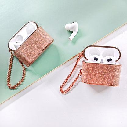 For AirPods Pro Cylindrical Glitter Leather Texture Bluetooth Earphone Protective Case(Silver) - For AirPods Pro by buy2fix | Online Shopping UK | buy2fix