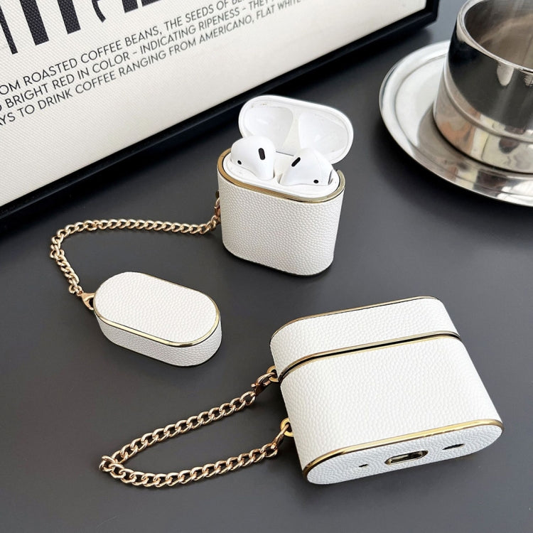 For AirPods 2 / 1 Cylindrical Ball Texture Bluetooth Earphone Protective Case(White) - For AirPods 1/2 by buy2fix | Online Shopping UK | buy2fix