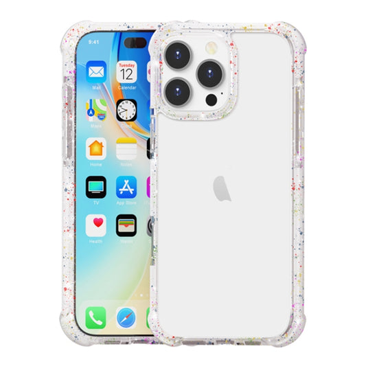 For iPhone 16 Pro Acrylic Color Point Transparent Phone Case(White) - iPhone 16 Pro Cases by buy2fix | Online Shopping UK | buy2fix