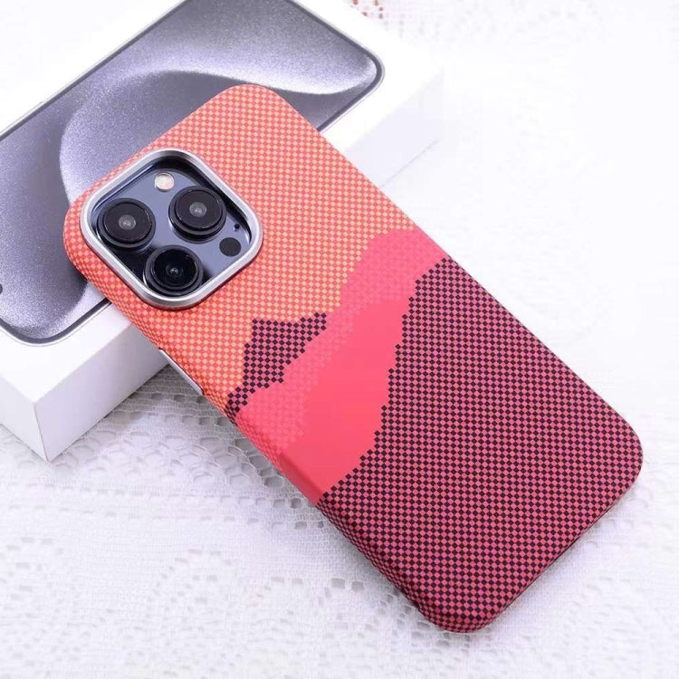 For iPhone 12 Pro Kevlar Carbon Fiber Texture MagSafe Magnetic Phone Case(Orange) - iPhone 12 / 12 Pro Cases by buy2fix | Online Shopping UK | buy2fix