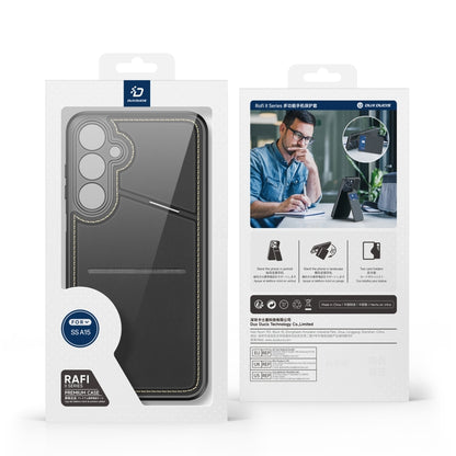 For Samsung Galaxy A15 4G/5G DUX DUCIS Rafi II Series RFID Holder Phone Case(Black) - Galaxy Phone Cases by DUX DUCIS | Online Shopping UK | buy2fix