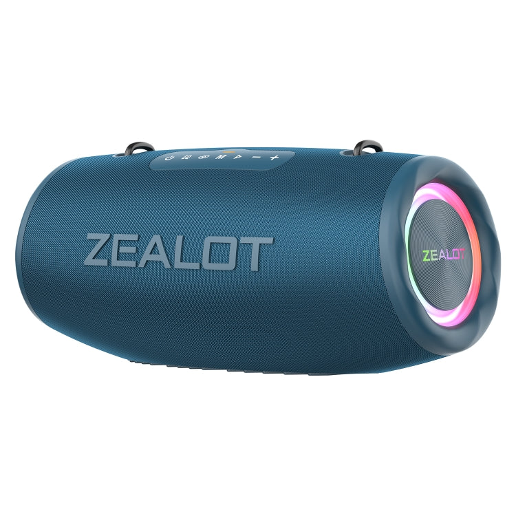 Zealot S87 80W Portable Outdoor Bluetooth Speaker with RGB Light(Blue) - Waterproof Speaker by ZEALOT | Online Shopping UK | buy2fix