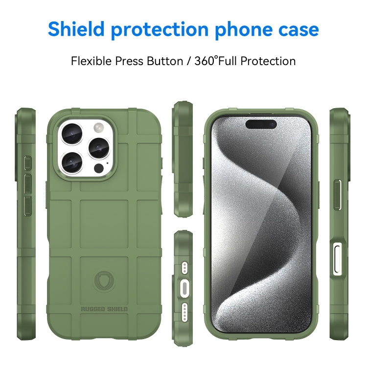 For iPhone 16 Pro Full Coverage Shockproof TPU Phone Case(Green) - iPhone 16 Pro Cases by buy2fix | Online Shopping UK | buy2fix