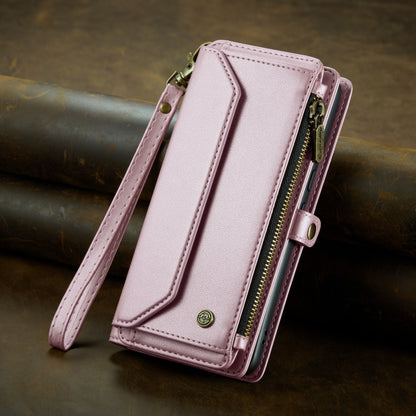 For Google Pixel 8 CaseMe C36 Card Slots Zipper Wallet RFID Anti-theft Leather Phone Case(Pink) - Google Cases by CaseMe | Online Shopping UK | buy2fix