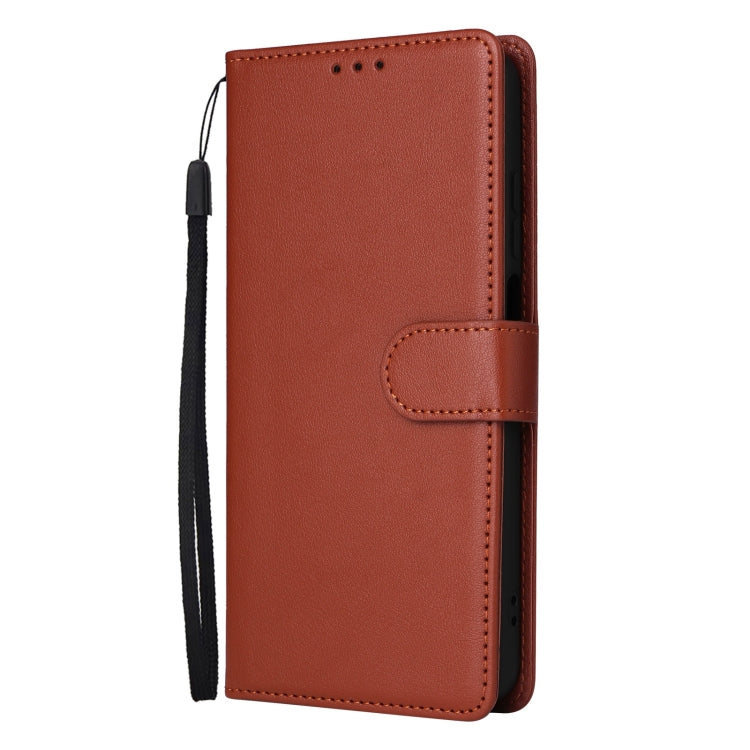 For Realme C33 Multifunctional Horizontal Flip Leather Phone Case with Three Card Slot(Brown) - Realme Cases by buy2fix | Online Shopping UK | buy2fix