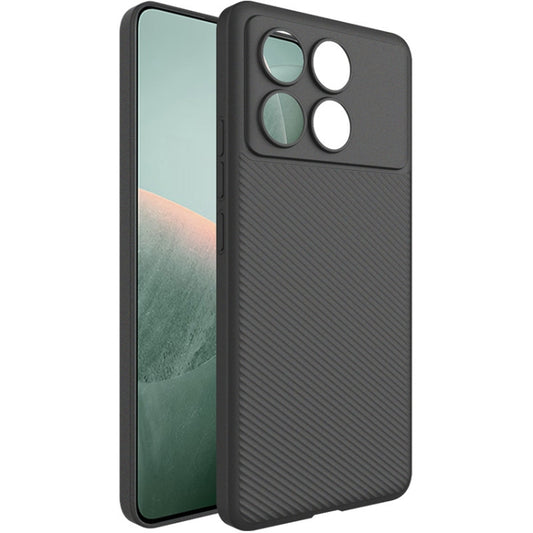 For Xiaomi Redmi K70E 5G imak 0.7mm Ultra Thin Ripple Texture Phone Case(Black) - K70E Cases by imak | Online Shopping UK | buy2fix