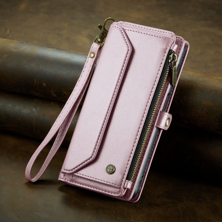 For Samsung Galaxy A14 5G / 4G CaseMe C36 Card Slots Zipper Wallet RFID Anti-theft Leather Phone Case(Pink) - Galaxy Phone Cases by CaseMe | Online Shopping UK | buy2fix