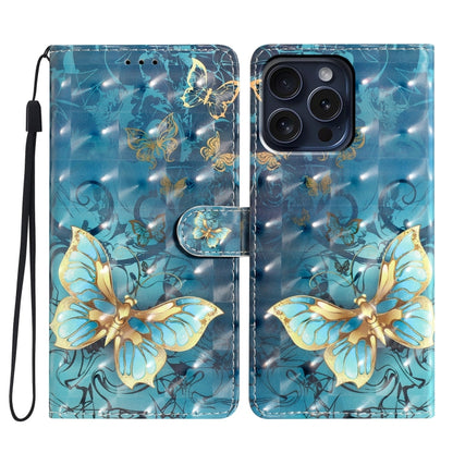 For iPhone 16 Pro Max 3D Pattern Leather Phone Case(3D Butterfly) - iPhone 16 Pro Max Cases by buy2fix | Online Shopping UK | buy2fix