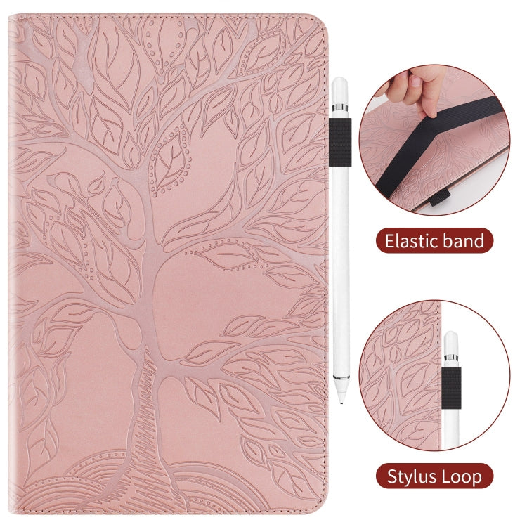 For iPad Pro 13 2024 Tree Life Series Embossed Smart Leather Tablet Case(Rose Gold) - iPad Pro 13 2024 Cases by buy2fix | Online Shopping UK | buy2fix