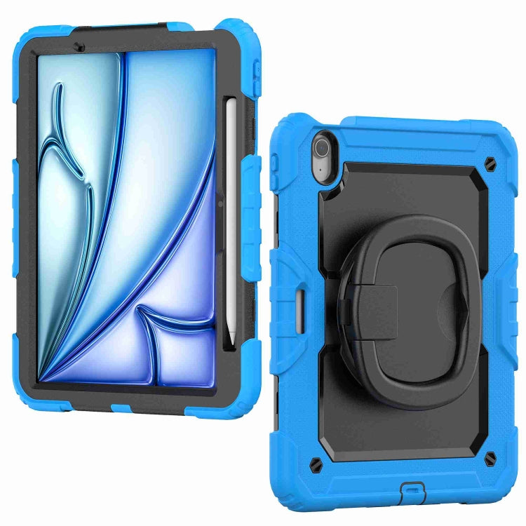 For iPad Air 11 2024 Handle Silicone Hydric PC Tablet Case with Shoulder Strap(Light Blue) - iPad Air 11 2024 Cases by buy2fix | Online Shopping UK | buy2fix