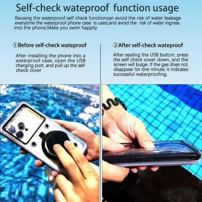 33ft 10m Underwater IP68 Waterproof Phone Case For Under 6.6 inch Phones(White) - Galaxy Phone Cases by buy2fix | Online Shopping UK | buy2fix