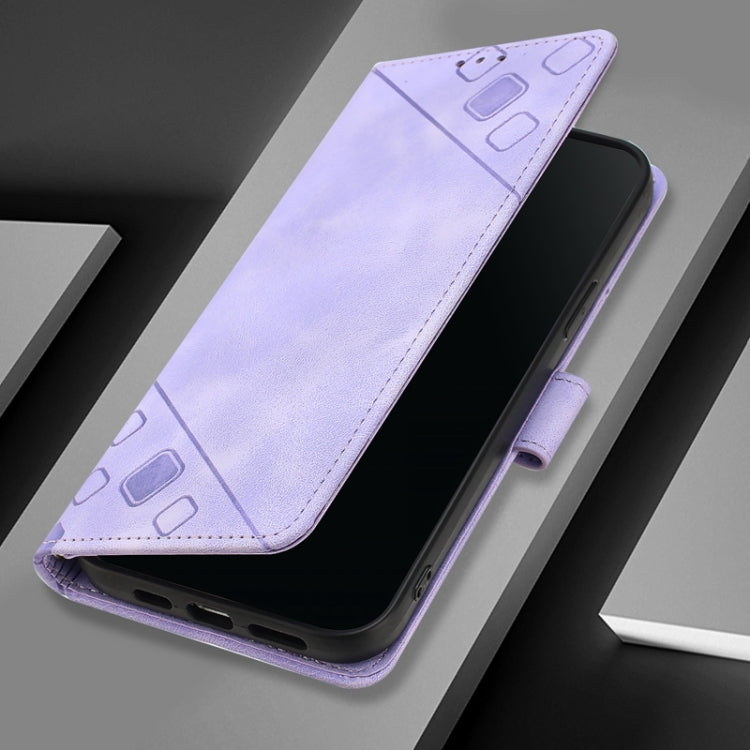 For Blackview A52 Skin Feel Embossed Leather Phone Case(Light Purple) - More Brand by buy2fix | Online Shopping UK | buy2fix