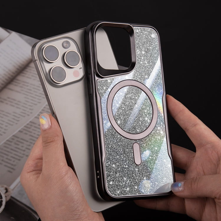 For iPhone 11 Blade MagSafe Magnetic Gradient Glitter PC Phone Case(Titanium Grey) - iPhone 11 Cases by buy2fix | Online Shopping UK | buy2fix