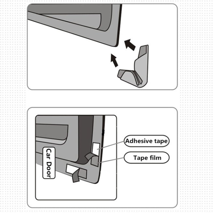 3R 3R-2107 Car Door Anti-collision Rubber Strip Invisible Protection Anti-scratch Aticker(Transparent Black) - Anti Collision Sticker by 3R | Online Shopping UK | buy2fix