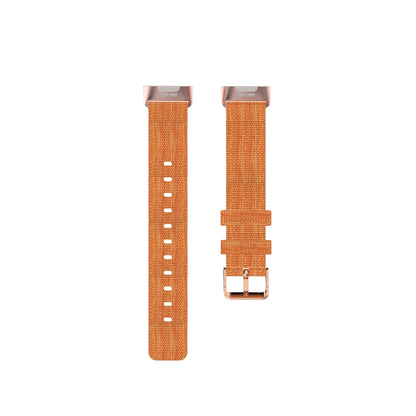 For Fitbit Charge 4 / Charge 3 / Charge3 SE Braided Nylon Watch Band Plastic Head, Size: Free Size(Orange) - Watch Bands by buy2fix | Online Shopping UK | buy2fix