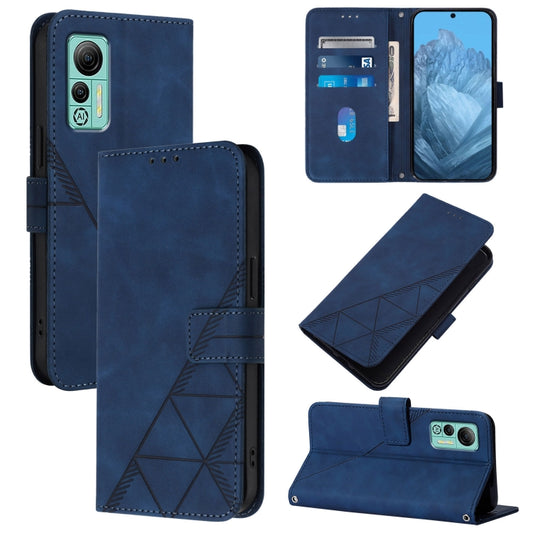 For Ulefone Note 14 Crossbody 3D Embossed Flip Leather Phone Case(Blue) - Ulefone Cases by buy2fix | Online Shopping UK | buy2fix