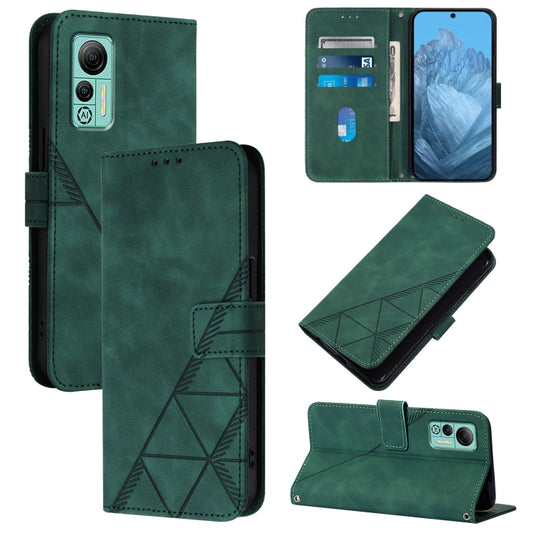 For Ulefone Note 14 Crossbody 3D Embossed Flip Leather Phone Case(Green) - Ulefone Cases by buy2fix | Online Shopping UK | buy2fix