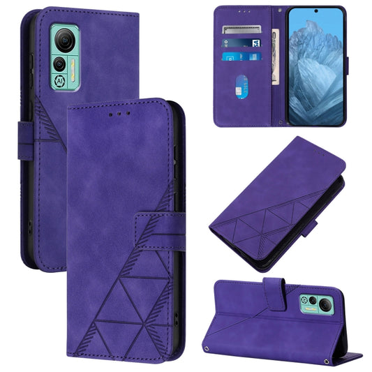 For Ulefone Note 14 Crossbody 3D Embossed Flip Leather Phone Case(Purple) - Ulefone Cases by buy2fix | Online Shopping UK | buy2fix