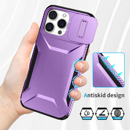 For iPhone 16 Pro Sliding Camshield Phone Case(Purple) - iPhone 16 Pro Cases by buy2fix | Online Shopping UK | buy2fix