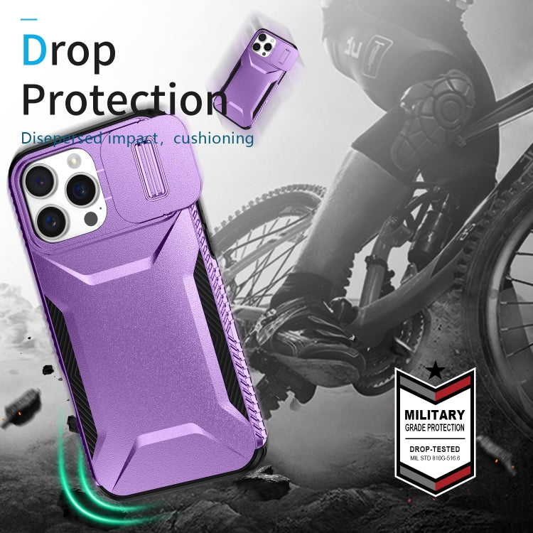 For iPhone 16 Pro Sliding Camshield Phone Case(Purple) - iPhone 16 Pro Cases by buy2fix | Online Shopping UK | buy2fix