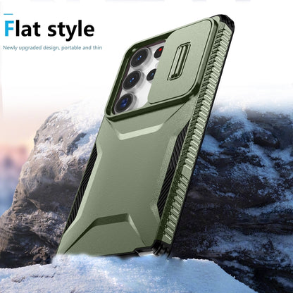 For Samsung Galaxy S25 Ultra 5G Sliding Camshield Phone Case(Alpine Green) - Galaxy S25 Ultra 5G Cases by buy2fix | Online Shopping UK | buy2fix