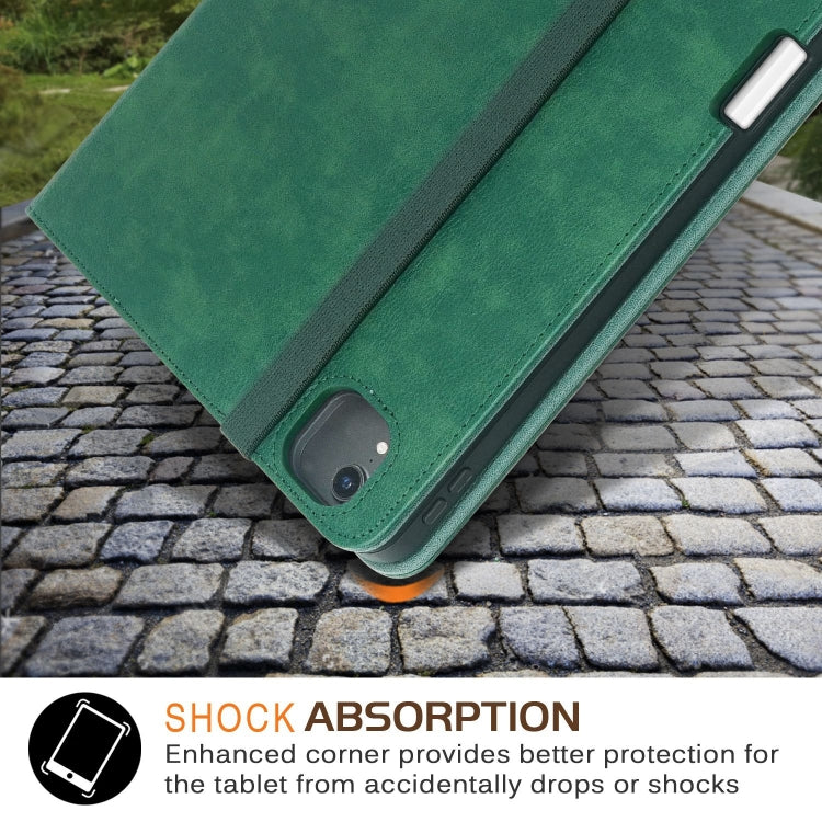 For iPad Air 11 2024 / Pro 11 2022 Front Stand Smart TPU Leather Tablet Case(Green) - iPad Air 11 2024 Cases by buy2fix | Online Shopping UK | buy2fix