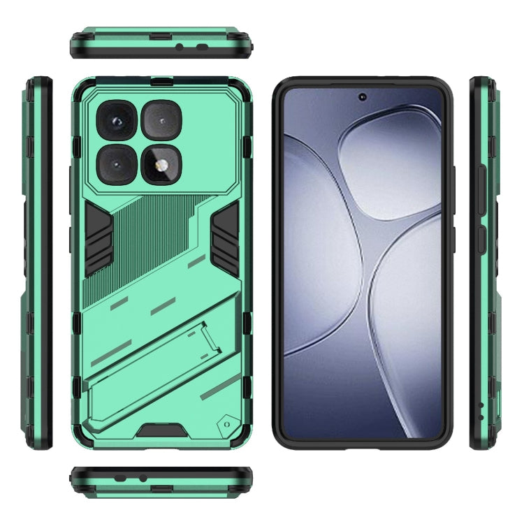 For Redmi K70 Ultra Global Punk Armor 2 in 1 PC + TPU Phone Case with Holder(Green) - Xiaomi Cases by buy2fix | Online Shopping UK | buy2fix