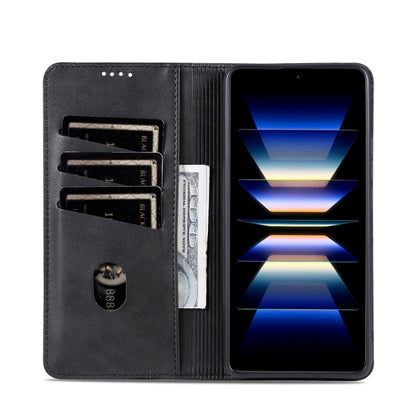 For Redmi Note 14 Pro+ 5G AZNS Magnetic Calf Texture Flip Leather Phone Case(Black) - Note 14 Pro+ Cases by AZNS | Online Shopping UK | buy2fix