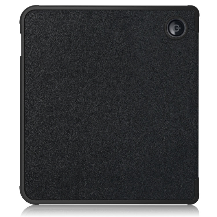 For Kobo Libra Colour 2024 Solid Color Deformation TPU Leather Smart Tablet Case(Black) - Others by buy2fix | Online Shopping UK | buy2fix