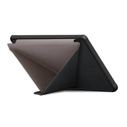 For Kobo Libra Colour 2024 Solid Color Deformation TPU Leather Smart Tablet Case(Black) - Others by buy2fix | Online Shopping UK | buy2fix