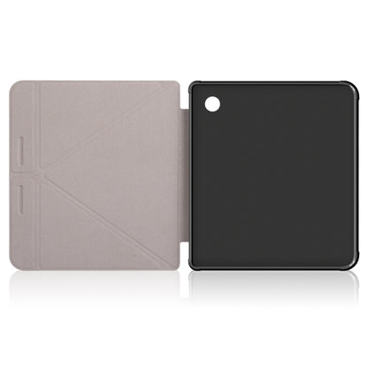 For Kobo Libra Colour 2024 Solid Color Deformation TPU Leather Smart Tablet Case(Grey) - Others by buy2fix | Online Shopping UK | buy2fix