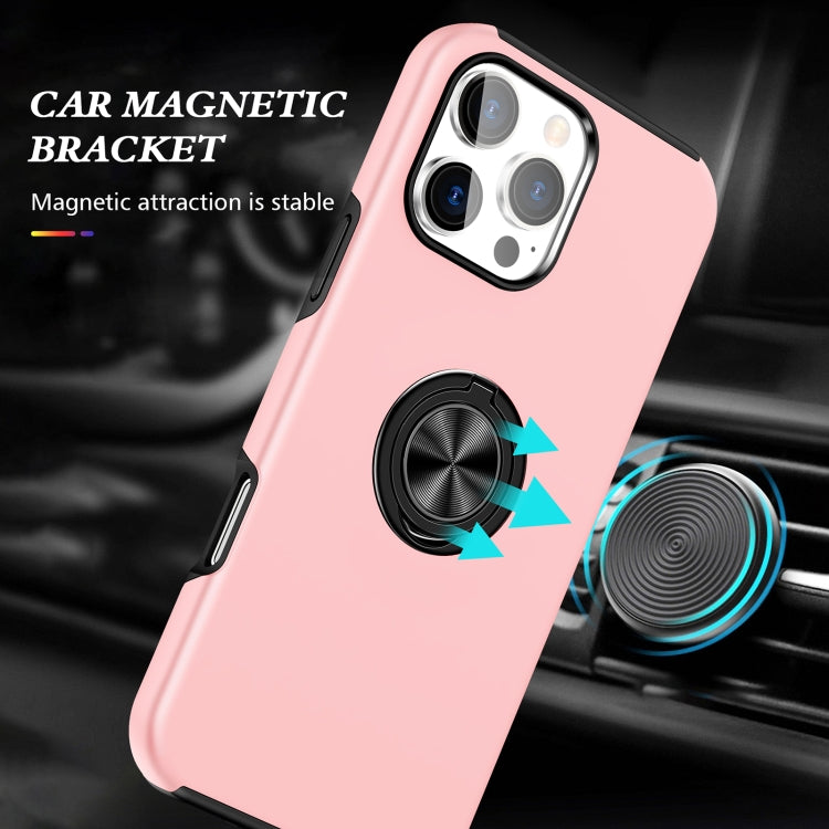 For iPhone 16 Magnetic Ring Holder Phone Case(Rose Gold) - iPhone 16 Cases by buy2fix | Online Shopping UK | buy2fix