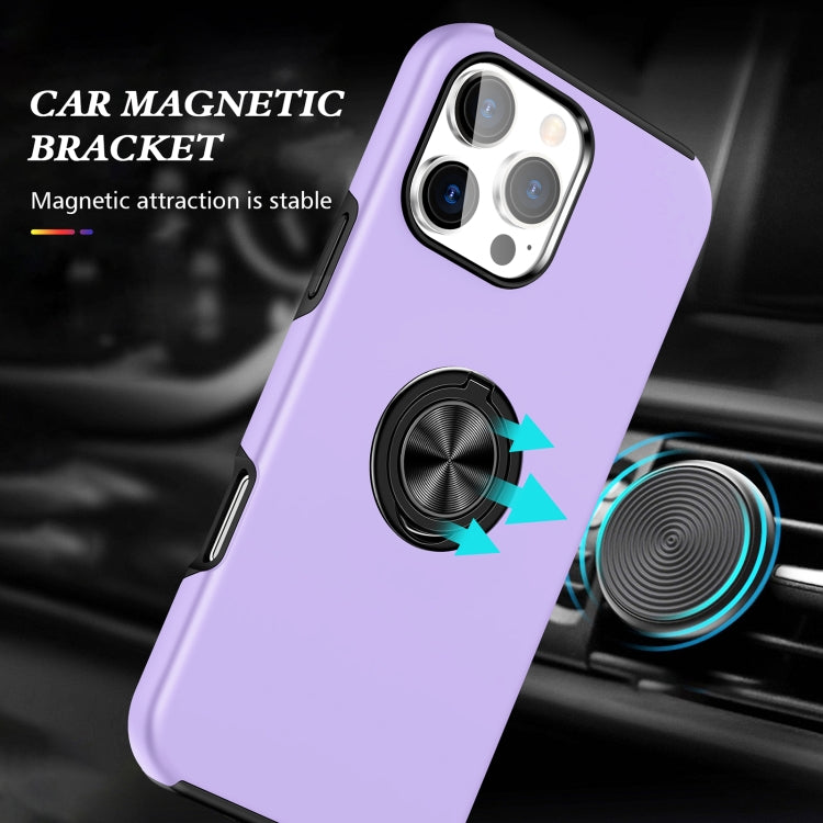 For iPhone 16 Pro Magnetic Ring Holder Phone Case(Purple) - iPhone 16 Pro Cases by buy2fix | Online Shopping UK | buy2fix